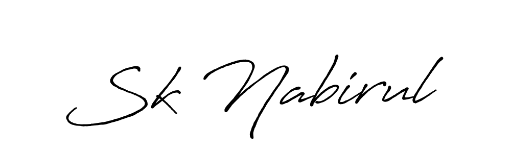 Also we have Sk Nabirul name is the best signature style. Create professional handwritten signature collection using Antro_Vectra_Bolder autograph style. Sk Nabirul signature style 7 images and pictures png