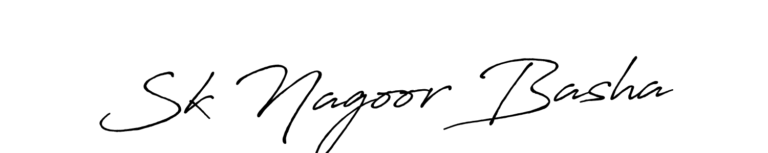 Make a beautiful signature design for name Sk Nagoor Basha. With this signature (Antro_Vectra_Bolder) style, you can create a handwritten signature for free. Sk Nagoor Basha signature style 7 images and pictures png