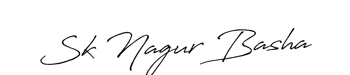 Also we have Sk Nagur Basha name is the best signature style. Create professional handwritten signature collection using Antro_Vectra_Bolder autograph style. Sk Nagur Basha signature style 7 images and pictures png