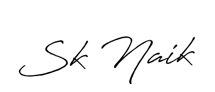 How to make Sk Naik name signature. Use Antro_Vectra_Bolder style for creating short signs online. This is the latest handwritten sign. Sk Naik signature style 7 images and pictures png