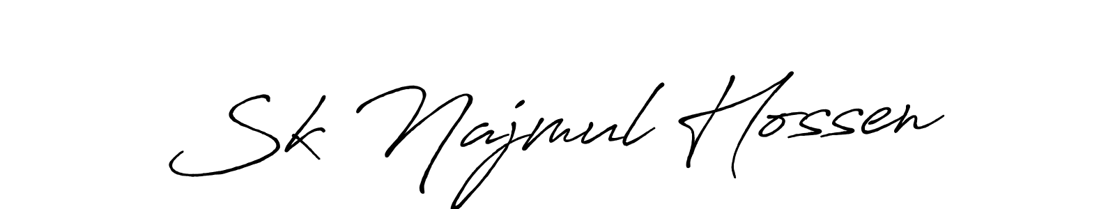 Design your own signature with our free online signature maker. With this signature software, you can create a handwritten (Antro_Vectra_Bolder) signature for name Sk Najmul Hossen. Sk Najmul Hossen signature style 7 images and pictures png