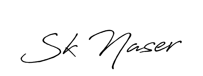 How to make Sk Naser name signature. Use Antro_Vectra_Bolder style for creating short signs online. This is the latest handwritten sign. Sk Naser signature style 7 images and pictures png