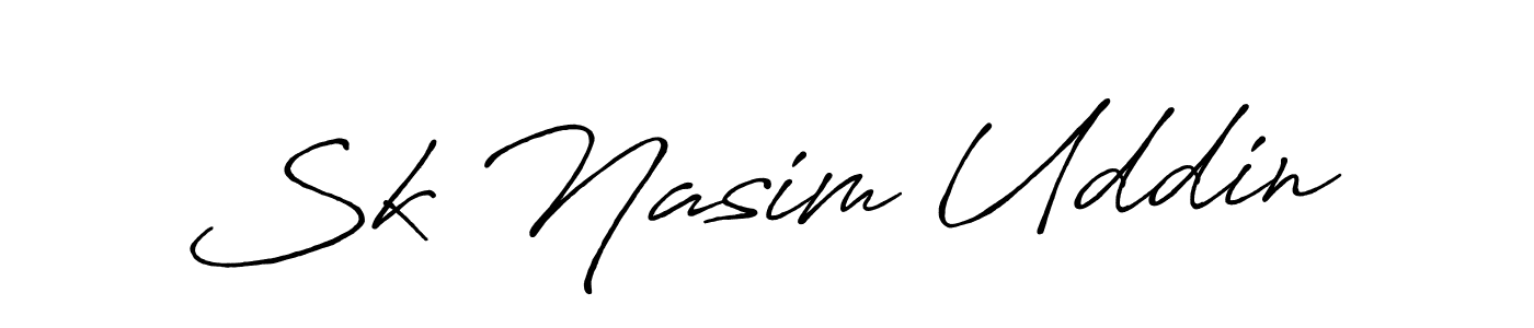 Create a beautiful signature design for name Sk Nasim Uddin. With this signature (Antro_Vectra_Bolder) fonts, you can make a handwritten signature for free. Sk Nasim Uddin signature style 7 images and pictures png