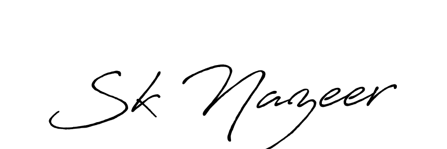 Use a signature maker to create a handwritten signature online. With this signature software, you can design (Antro_Vectra_Bolder) your own signature for name Sk Nazeer. Sk Nazeer signature style 7 images and pictures png