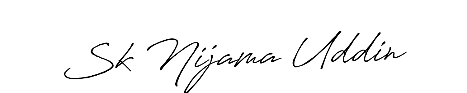 Sk Nijama Uddin stylish signature style. Best Handwritten Sign (Antro_Vectra_Bolder) for my name. Handwritten Signature Collection Ideas for my name Sk Nijama Uddin. Sk Nijama Uddin signature style 7 images and pictures png