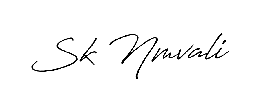 How to make Sk Nmvali name signature. Use Antro_Vectra_Bolder style for creating short signs online. This is the latest handwritten sign. Sk Nmvali signature style 7 images and pictures png