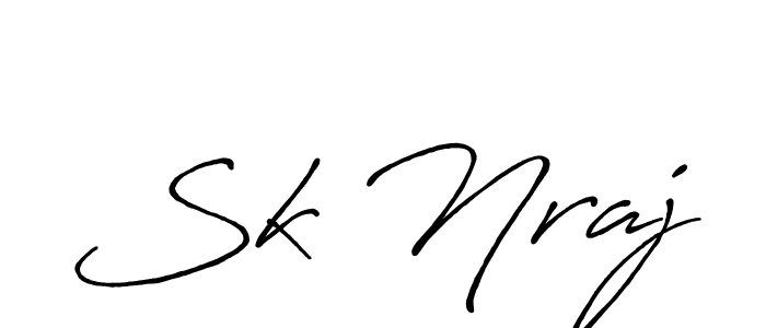 How to make Sk Nraj signature? Antro_Vectra_Bolder is a professional autograph style. Create handwritten signature for Sk Nraj name. Sk Nraj signature style 7 images and pictures png