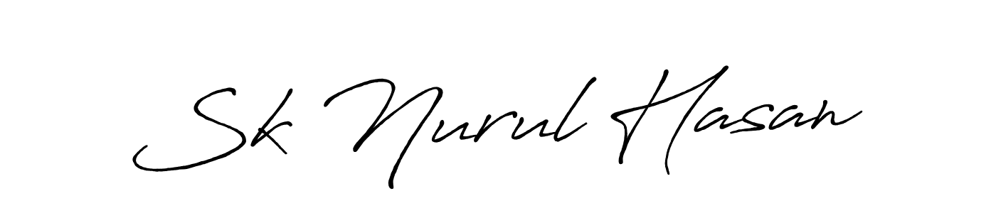Create a beautiful signature design for name Sk Nurul Hasan. With this signature (Antro_Vectra_Bolder) fonts, you can make a handwritten signature for free. Sk Nurul Hasan signature style 7 images and pictures png