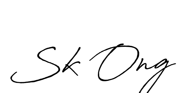 Also we have Sk Ong name is the best signature style. Create professional handwritten signature collection using Antro_Vectra_Bolder autograph style. Sk Ong signature style 7 images and pictures png