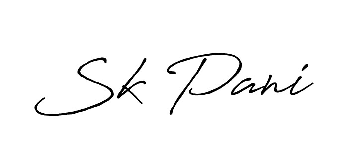 Use a signature maker to create a handwritten signature online. With this signature software, you can design (Antro_Vectra_Bolder) your own signature for name Sk Pani. Sk Pani signature style 7 images and pictures png