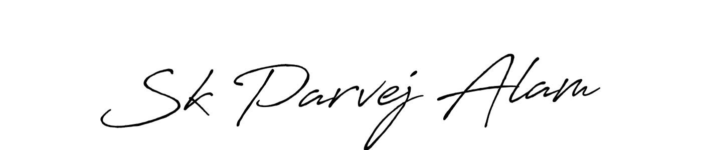 Make a beautiful signature design for name Sk Parvej Alam. With this signature (Antro_Vectra_Bolder) style, you can create a handwritten signature for free. Sk Parvej Alam signature style 7 images and pictures png