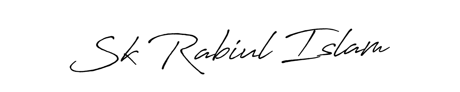 Make a beautiful signature design for name Sk Rabiul Islam. With this signature (Antro_Vectra_Bolder) style, you can create a handwritten signature for free. Sk Rabiul Islam signature style 7 images and pictures png