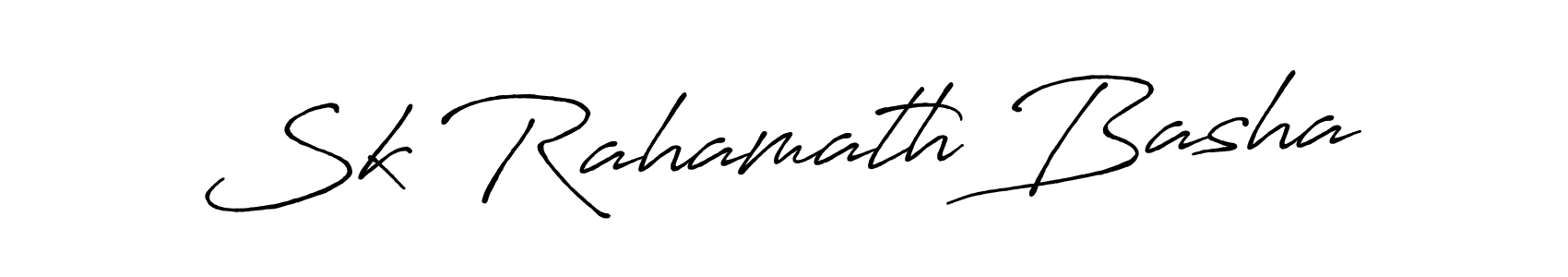 How to make Sk Rahamath Basha name signature. Use Antro_Vectra_Bolder style for creating short signs online. This is the latest handwritten sign. Sk Rahamath Basha signature style 7 images and pictures png