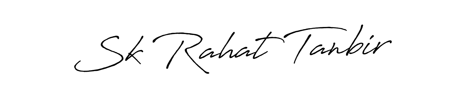 Sk Rahat Tanbir stylish signature style. Best Handwritten Sign (Antro_Vectra_Bolder) for my name. Handwritten Signature Collection Ideas for my name Sk Rahat Tanbir. Sk Rahat Tanbir signature style 7 images and pictures png