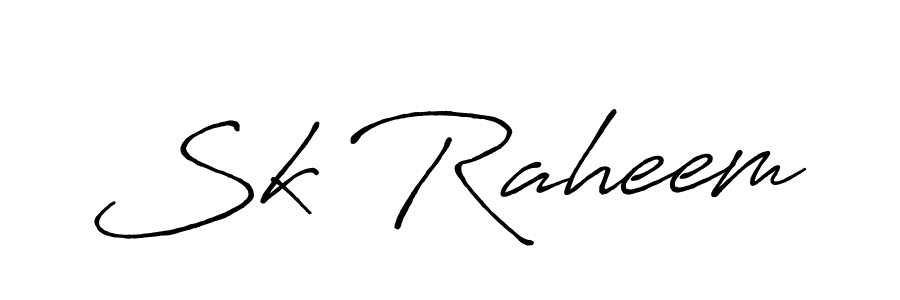 Design your own signature with our free online signature maker. With this signature software, you can create a handwritten (Antro_Vectra_Bolder) signature for name Sk Raheem. Sk Raheem signature style 7 images and pictures png