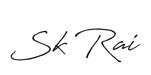 Make a beautiful signature design for name Sk Rai. With this signature (Antro_Vectra_Bolder) style, you can create a handwritten signature for free. Sk Rai signature style 7 images and pictures png