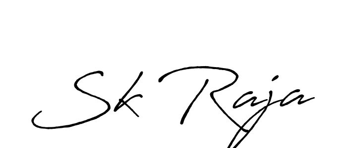 Sk Raja stylish signature style. Best Handwritten Sign (Antro_Vectra_Bolder) for my name. Handwritten Signature Collection Ideas for my name Sk Raja. Sk Raja signature style 7 images and pictures png