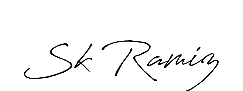 Also You can easily find your signature by using the search form. We will create Sk Ramiz name handwritten signature images for you free of cost using Antro_Vectra_Bolder sign style. Sk Ramiz signature style 7 images and pictures png