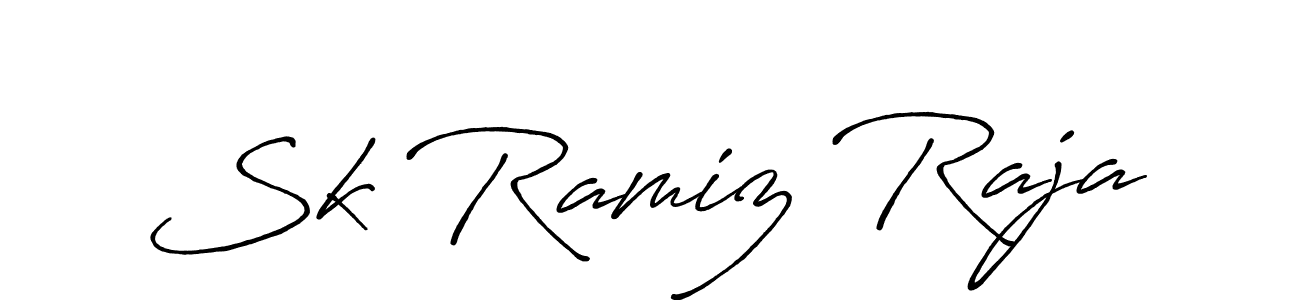 Create a beautiful signature design for name Sk Ramiz Raja. With this signature (Antro_Vectra_Bolder) fonts, you can make a handwritten signature for free. Sk Ramiz Raja signature style 7 images and pictures png
