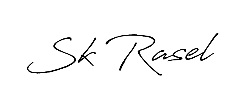 Design your own signature with our free online signature maker. With this signature software, you can create a handwritten (Antro_Vectra_Bolder) signature for name Sk Rasel. Sk Rasel signature style 7 images and pictures png