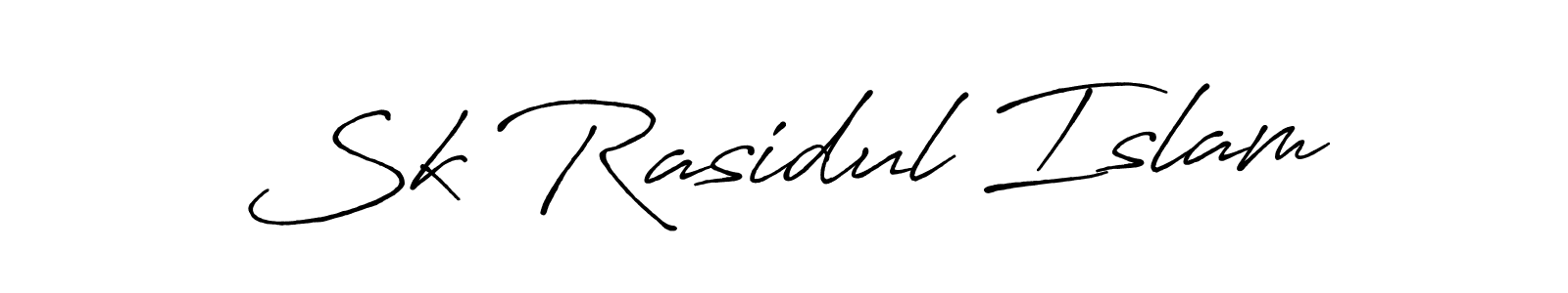 Create a beautiful signature design for name Sk Rasidul Islam. With this signature (Antro_Vectra_Bolder) fonts, you can make a handwritten signature for free. Sk Rasidul Islam signature style 7 images and pictures png
