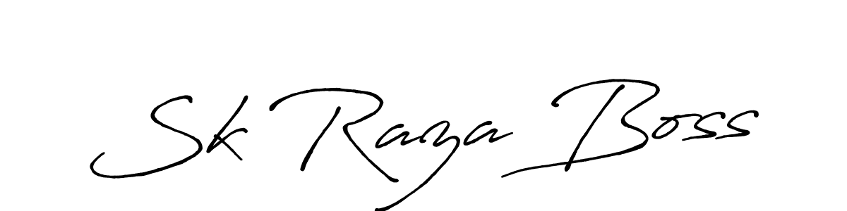 Sk Raza Boss stylish signature style. Best Handwritten Sign (Antro_Vectra_Bolder) for my name. Handwritten Signature Collection Ideas for my name Sk Raza Boss. Sk Raza Boss signature style 7 images and pictures png