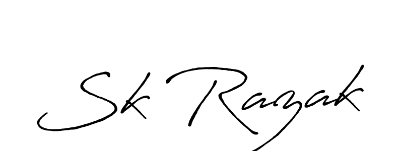 How to make Sk Razak signature? Antro_Vectra_Bolder is a professional autograph style. Create handwritten signature for Sk Razak name. Sk Razak signature style 7 images and pictures png