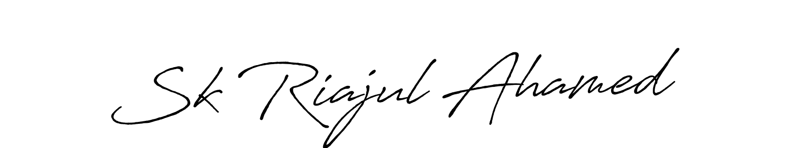 How to make Sk Riajul Ahamed signature? Antro_Vectra_Bolder is a professional autograph style. Create handwritten signature for Sk Riajul Ahamed name. Sk Riajul Ahamed signature style 7 images and pictures png