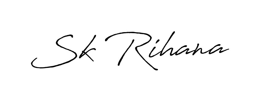 Make a beautiful signature design for name Sk Rihana. With this signature (Antro_Vectra_Bolder) style, you can create a handwritten signature for free. Sk Rihana signature style 7 images and pictures png