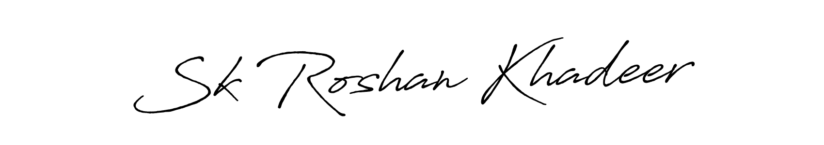 Use a signature maker to create a handwritten signature online. With this signature software, you can design (Antro_Vectra_Bolder) your own signature for name Sk Roshan Khadeer. Sk Roshan Khadeer signature style 7 images and pictures png