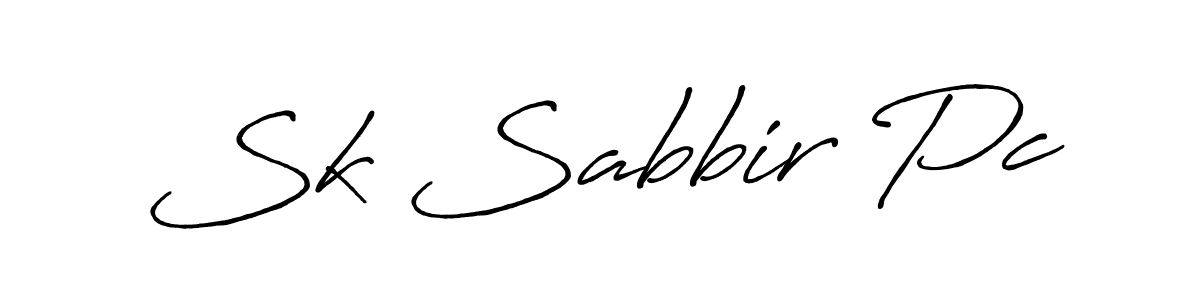 if you are searching for the best signature style for your name Sk Sabbir Pc. so please give up your signature search. here we have designed multiple signature styles  using Antro_Vectra_Bolder. Sk Sabbir Pc signature style 7 images and pictures png