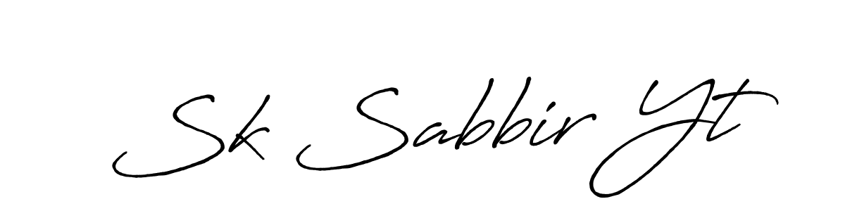 The best way (Antro_Vectra_Bolder) to make a short signature is to pick only two or three words in your name. The name Sk Sabbir Yt include a total of six letters. For converting this name. Sk Sabbir Yt signature style 7 images and pictures png
