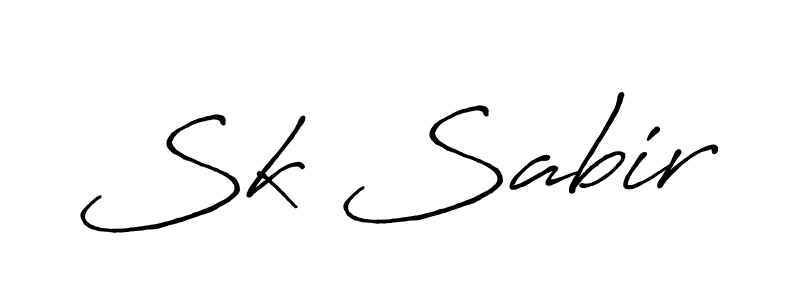 Create a beautiful signature design for name Sk Sabir. With this signature (Antro_Vectra_Bolder) fonts, you can make a handwritten signature for free. Sk Sabir signature style 7 images and pictures png