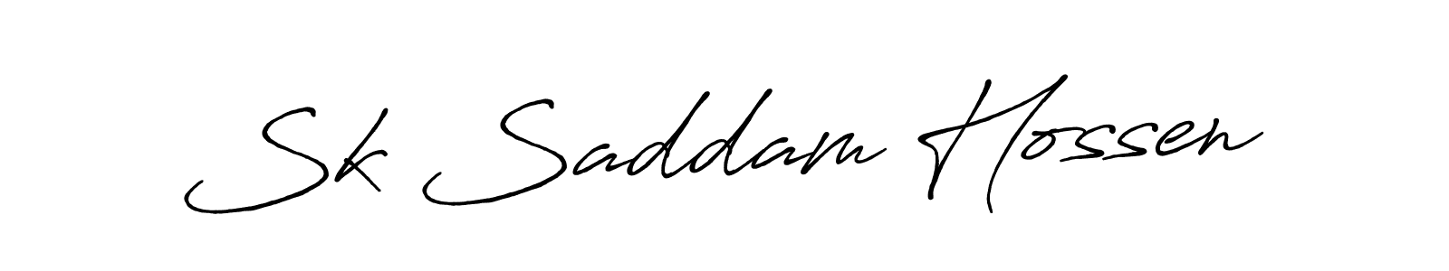 Design your own signature with our free online signature maker. With this signature software, you can create a handwritten (Antro_Vectra_Bolder) signature for name Sk Saddam Hossen. Sk Saddam Hossen signature style 7 images and pictures png