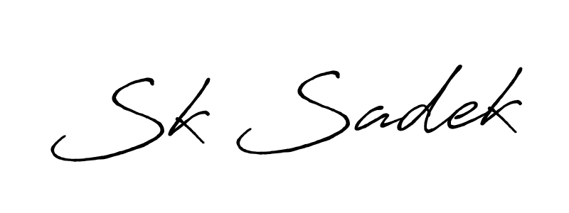 You should practise on your own different ways (Antro_Vectra_Bolder) to write your name (Sk Sadek) in signature. don't let someone else do it for you. Sk Sadek signature style 7 images and pictures png