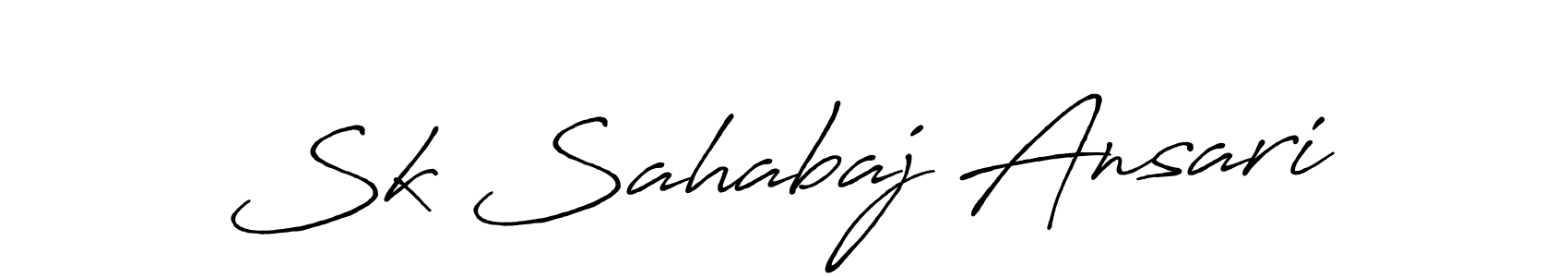 Make a beautiful signature design for name Sk Sahabaj Ansari. With this signature (Antro_Vectra_Bolder) style, you can create a handwritten signature for free. Sk Sahabaj Ansari signature style 7 images and pictures png