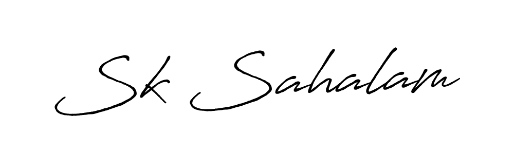 Use a signature maker to create a handwritten signature online. With this signature software, you can design (Antro_Vectra_Bolder) your own signature for name Sk Sahalam. Sk Sahalam signature style 7 images and pictures png