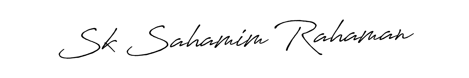 Design your own signature with our free online signature maker. With this signature software, you can create a handwritten (Antro_Vectra_Bolder) signature for name Sk Sahamim Rahaman. Sk Sahamim Rahaman signature style 7 images and pictures png
