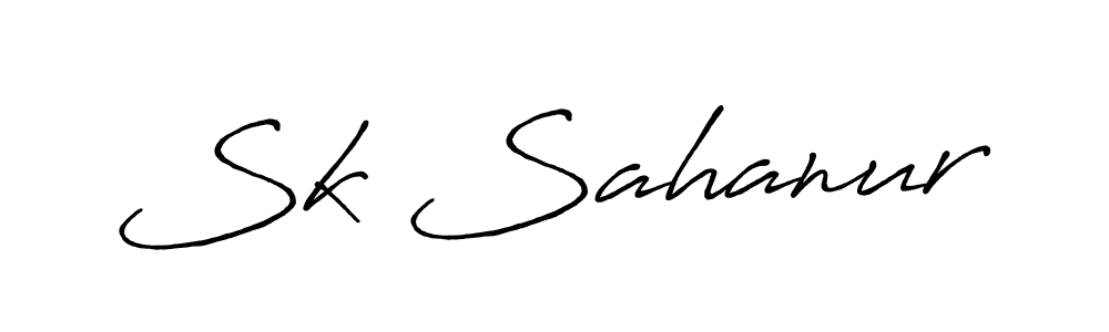 Make a beautiful signature design for name Sk Sahanur. With this signature (Antro_Vectra_Bolder) style, you can create a handwritten signature for free. Sk Sahanur signature style 7 images and pictures png