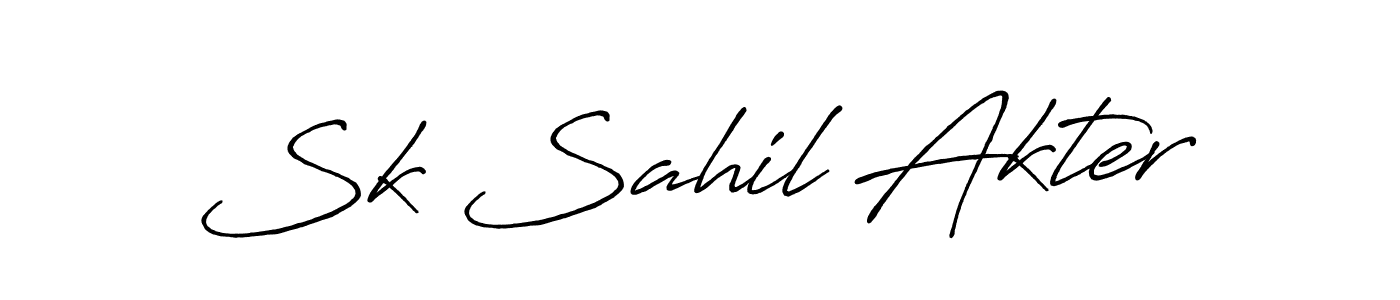 Use a signature maker to create a handwritten signature online. With this signature software, you can design (Antro_Vectra_Bolder) your own signature for name Sk Sahil Akter. Sk Sahil Akter signature style 7 images and pictures png