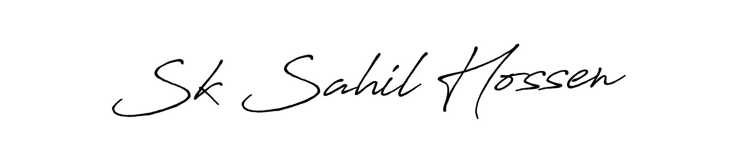 Sk Sahil Hossen stylish signature style. Best Handwritten Sign (Antro_Vectra_Bolder) for my name. Handwritten Signature Collection Ideas for my name Sk Sahil Hossen. Sk Sahil Hossen signature style 7 images and pictures png
