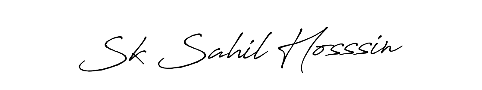 Create a beautiful signature design for name Sk Sahil Hosssin. With this signature (Antro_Vectra_Bolder) fonts, you can make a handwritten signature for free. Sk Sahil Hosssin signature style 7 images and pictures png