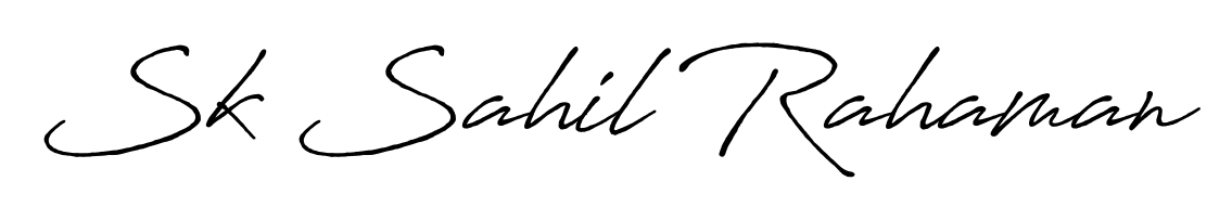 The Antro_Vectra_Bolder font transforms the name Sk Sahil Rahaman into an executive sign with sharp precision and distinguished character. Sk Sahil Rahaman signature style 7 images and pictures png