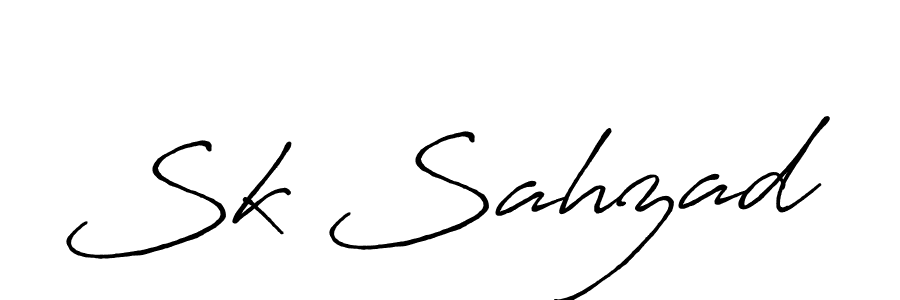 Make a beautiful signature design for name Sk Sahzad. With this signature (Antro_Vectra_Bolder) style, you can create a handwritten signature for free. Sk Sahzad signature style 7 images and pictures png