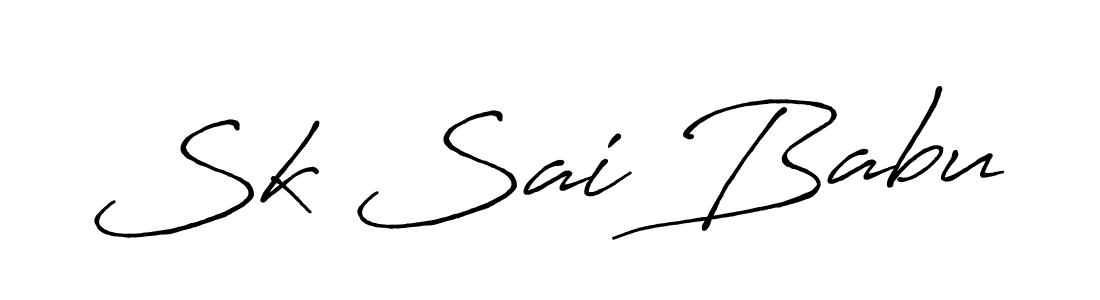 Also we have Sk Sai Babu name is the best signature style. Create professional handwritten signature collection using Antro_Vectra_Bolder autograph style. Sk Sai Babu signature style 7 images and pictures png