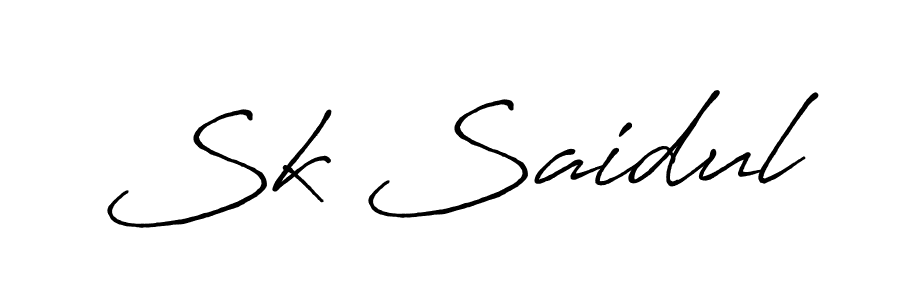 How to make Sk Saidul signature? Antro_Vectra_Bolder is a professional autograph style. Create handwritten signature for Sk Saidul name. Sk Saidul signature style 7 images and pictures png