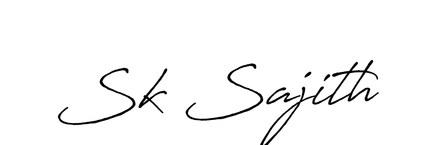 if you are searching for the best signature style for your name Sk Sajith. so please give up your signature search. here we have designed multiple signature styles  using Antro_Vectra_Bolder. Sk Sajith signature style 7 images and pictures png