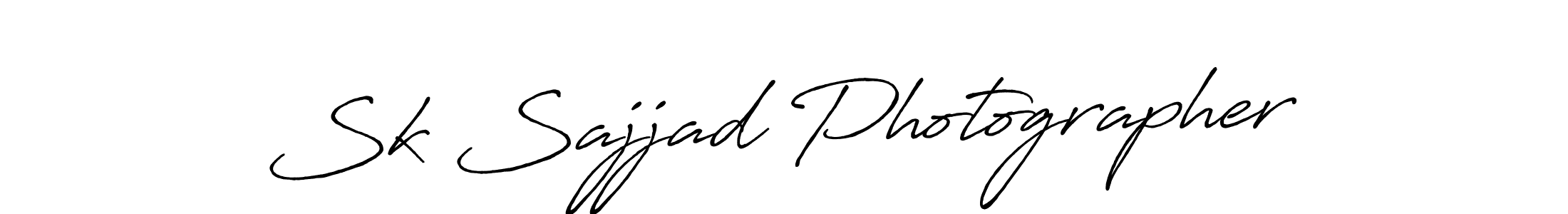 Make a beautiful signature design for name Sk Sajjad Photographer. With this signature (Antro_Vectra_Bolder) style, you can create a handwritten signature for free. Sk Sajjad Photographer signature style 7 images and pictures png