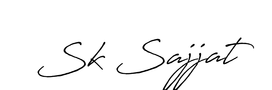 Create a beautiful signature design for name Sk Sajjat. With this signature (Antro_Vectra_Bolder) fonts, you can make a handwritten signature for free. Sk Sajjat signature style 7 images and pictures png