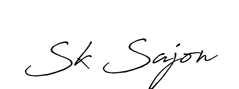 Make a beautiful signature design for name Sk Sajon. Use this online signature maker to create a handwritten signature for free. Sk Sajon signature style 7 images and pictures png
